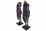 Massive Amethyst Geode Pair With Exceptional Color - Uruguay #171882-3